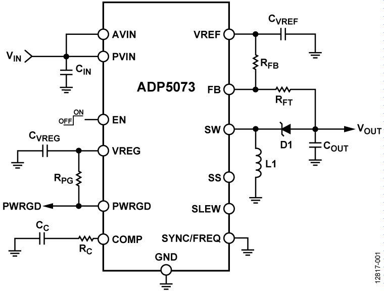 Analog Devices Inc ADP5073ACPZ-R7 CP_16_22_ADI