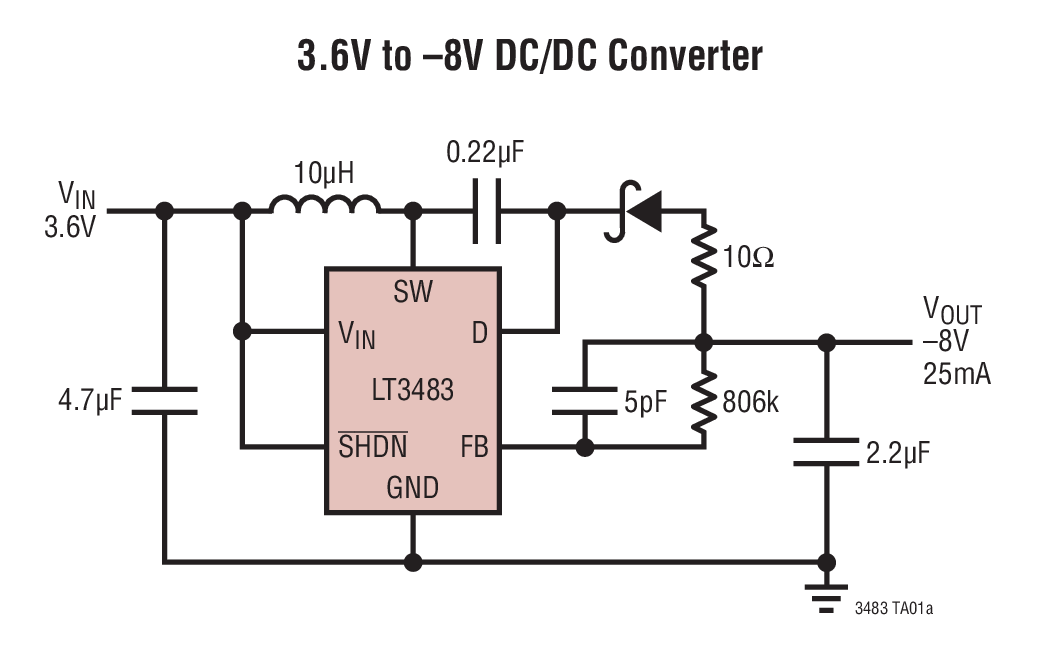 Analog Devices Inc LT3483EDC#TRMPBF DFN-8_DC_LIT