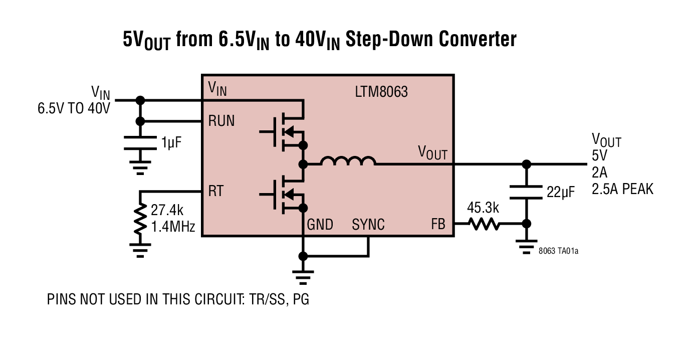 Analog Devices Inc LTM8063EY#PBF BGA28_6P25X4_ADI